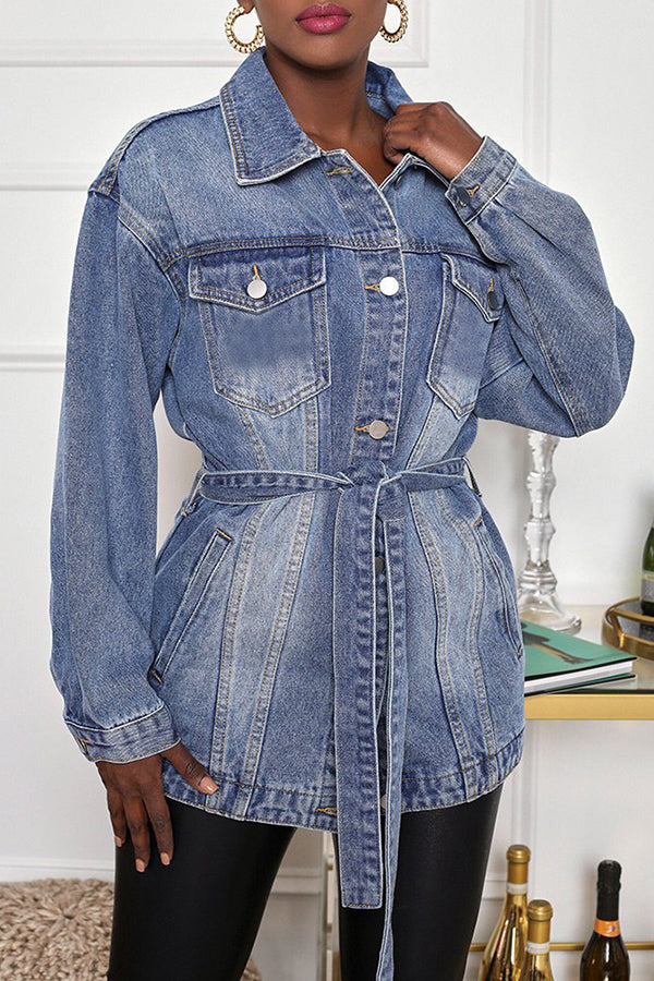 Classic Shirt Collar Genim Jackets