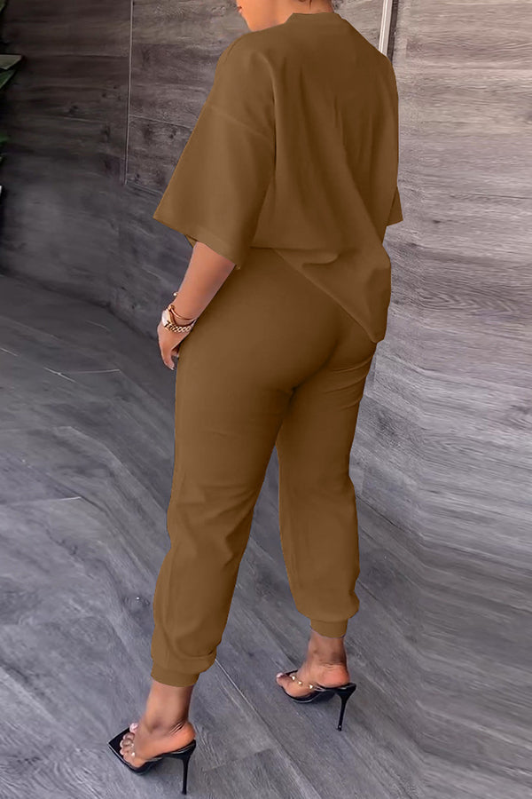 Relaxed Loose Top & Two Pocket Pants Set